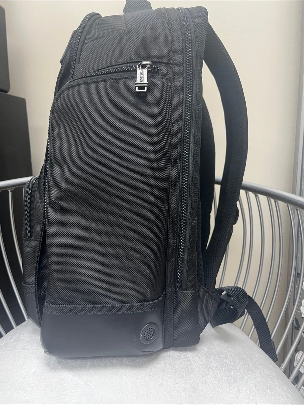 Tumi Black Nylon Men's Backpack with Leather Trim